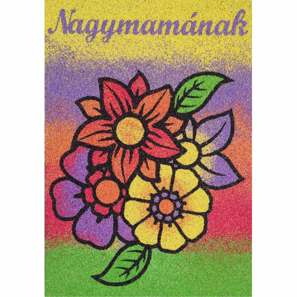 Virágok nagymamának homokkép-ugyeske.hu-homokkepek-homokrajzok