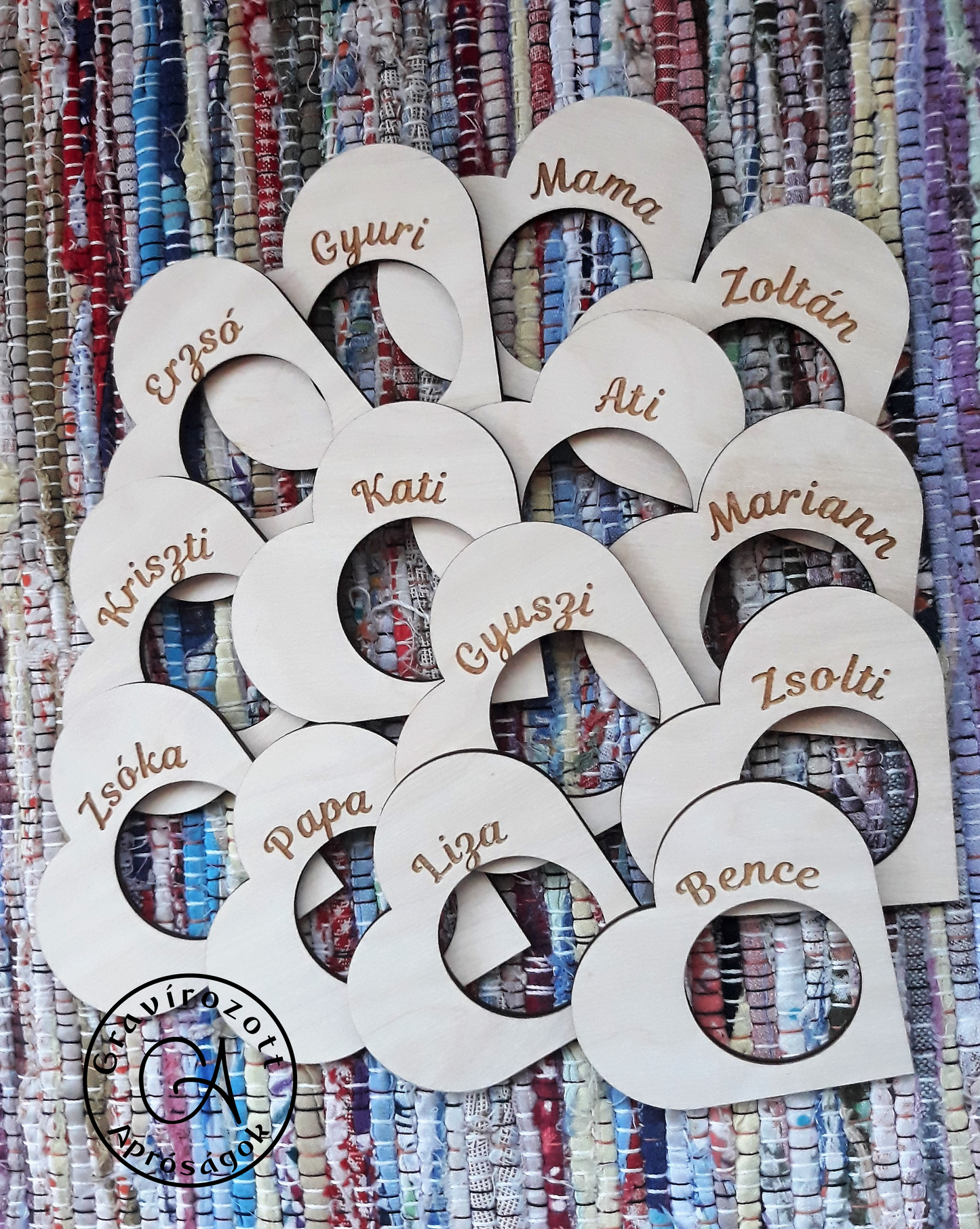 Szalvétagyűrű - szív alakú