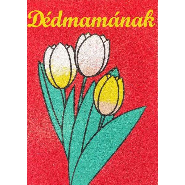 Tulipán csokor Dédmamának-ugyeske.hu-homokkepek-homokrajzok