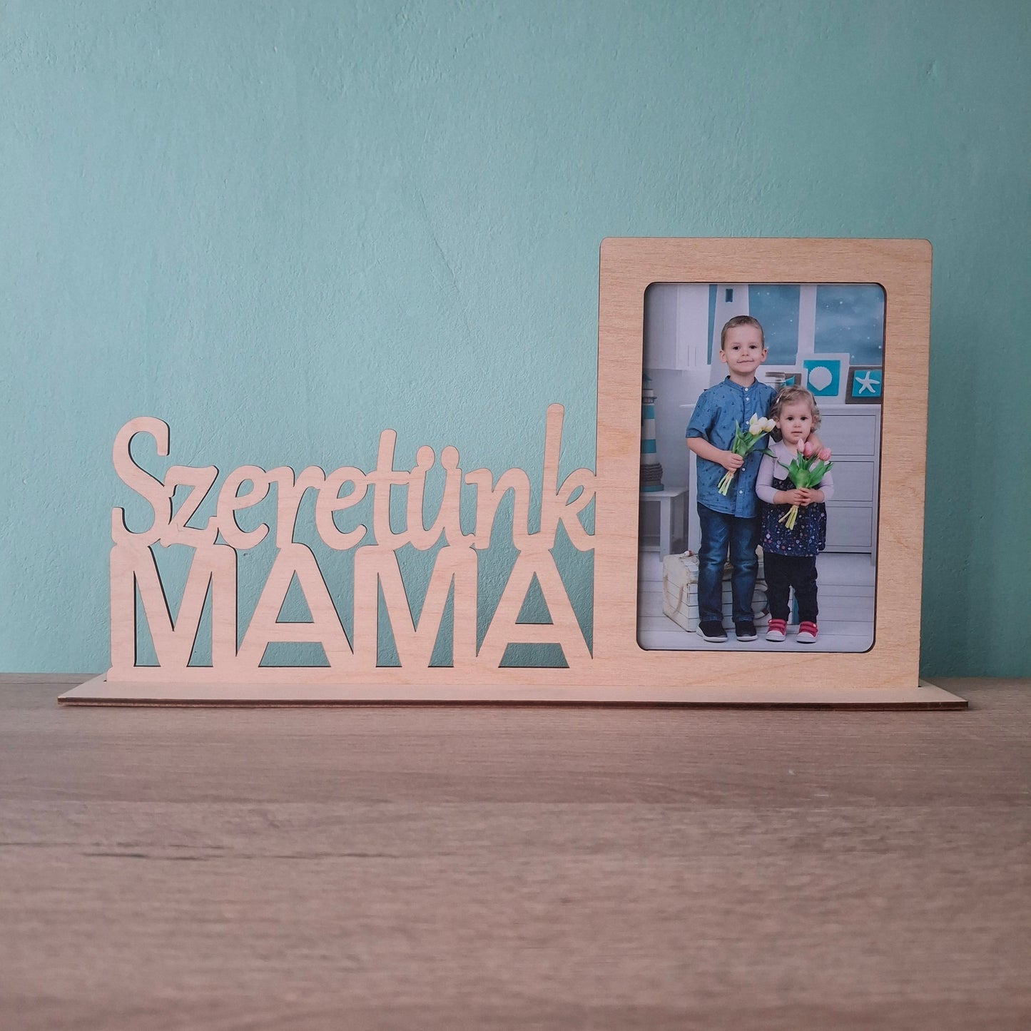 Anyák napi képkeret - Mamának 15x10 cm képhez