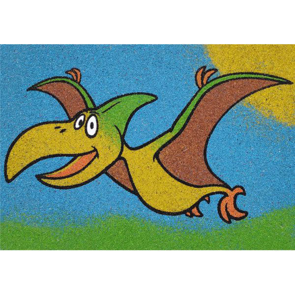 Repülő dínó homokkép-ugyeske.hu-homokkepek-homokrajzok