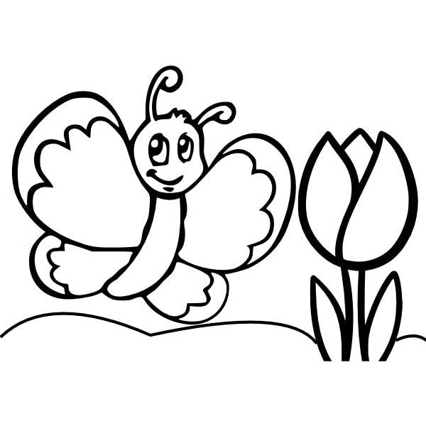 Pillangó tulipánnal homokkép-ugyeske.hu-homokkepek-homokrajzok