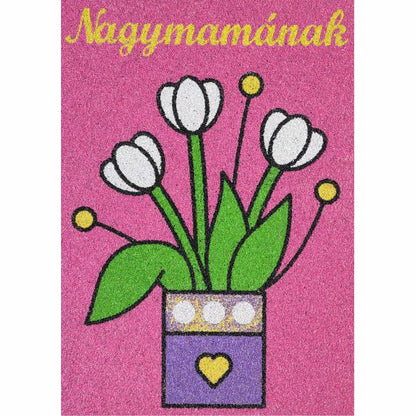 Tulipán nagymamának homokkép-ugyeske.hu-homokkepek-homokrajzok