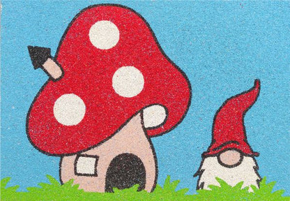 Gombaház manóval homokkép-ugyeske.hu-homokkepek-homokrajzok