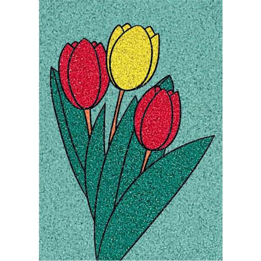 Tulipán csokor homokkép-ugyeske.hu-homokkepek-homokrajzok